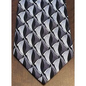 Valant Neckwear Black Gray 100% Silk Men’s Neck Tie Made In Korea